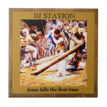 Stations de la Croix n° 3 du 15 Jesus Falls 1er X