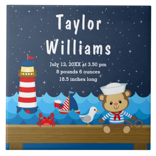 Carreau Statistiques de naissance de la Marine Rouge de si (Devant)