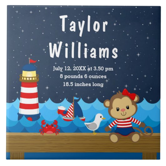 Carreau Statistiques de naissance de la Marine Rouge de Si (Devant)