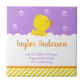 Carreau Statistiques de naissance en caoutchouc Ducky Jaun (Devant)