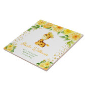 Carreau Statistiques de naissance Fleur Jaune Girafe (Côté)