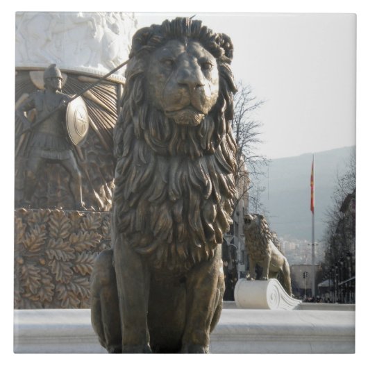 Carreau Statue de lion (Devant)