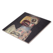 Carreau Statue de "Thunderbird" de Haida (bois peint) (Côté)