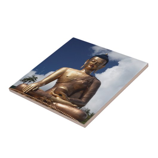 Carreau Statue du Bouddha assis (Côté)