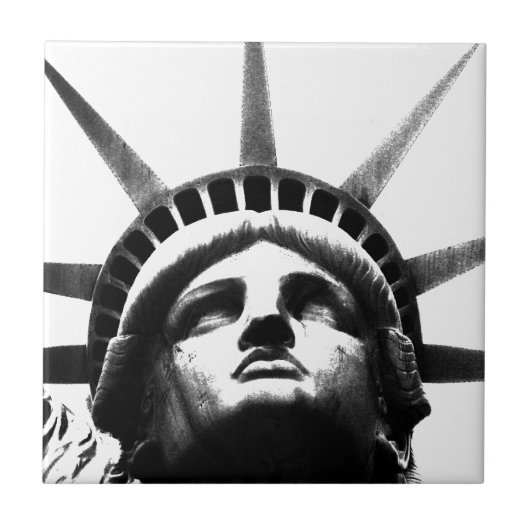 Carreau Statue noire et blanche de la Liberté (Devant)