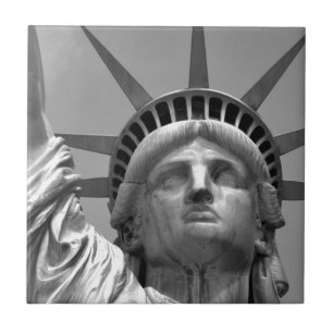 Carreau Statue noire et blanche de Liberty New York