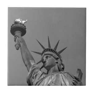 Carreau Statue noire et blanche de Liberty New York
