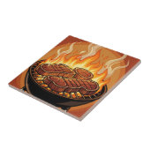 Carreau Steaks grillés flammes BBQ (Côté)