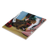 Carreau Steampunk Dachshund Chaussures Bottes victoriennes (Côté)