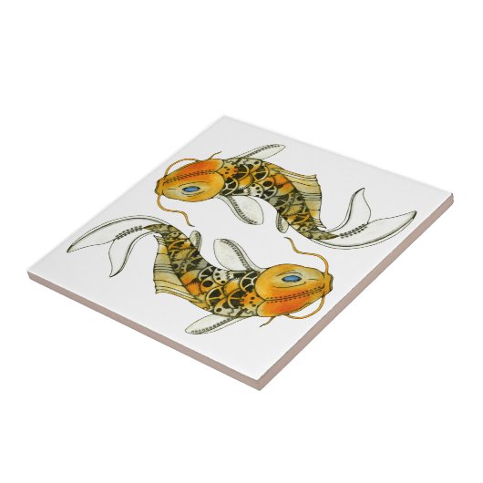 Carreau Steampunk Koi (Côté)