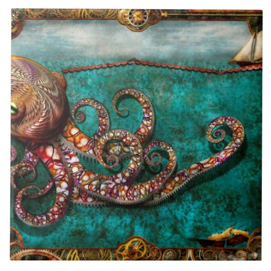 Carreau Steampunk - Le conte du Kraken (Devant)