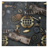Carreau Steampunk, scrapbooking (Devant)