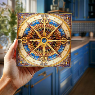 Carreau Steampunk Tarot Star Motif#1 ID1081