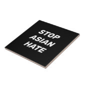 Carreau Stop Asian Hate, panneau noir blanc (Côté)