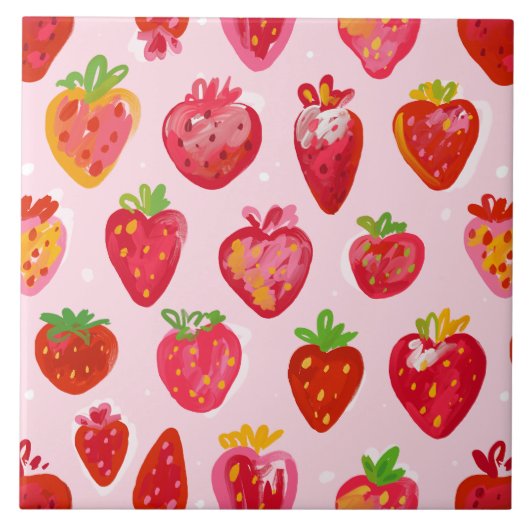Carreau Strawberry Delight Pattern (Devant)