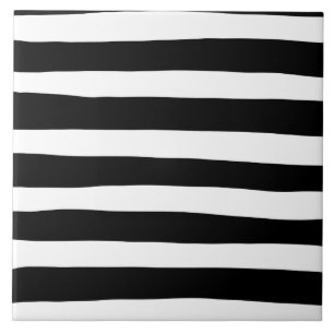 Carreau Stripes inégales - Noir et blanc