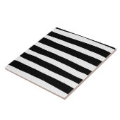 Carreau Stripes inégales - Noir et blanc (Côté)