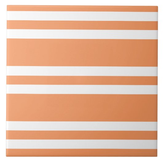 Carreau Stripes orange et blanc (Devant)