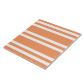 Carreau Stripes orange et blanc (Côté)