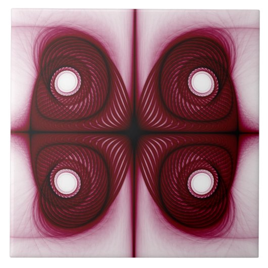 Carreau Structure géométrique rouge moderne (Devant)