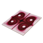 Carreau Structure géométrique rouge moderne (Côté)