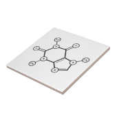 Carreau structure moléculaire de la caféine (Côté)
