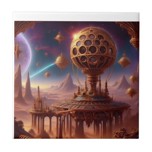 Carreau Structure Sphérique Inhabituelle Sur Une Planète D (Devant)