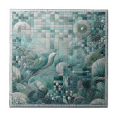 Carreau Stunning Underwater Aquamarine Crystal Blue Mosaic (Devant)