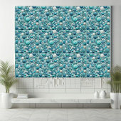 Carreau Stunning Underwater Shells Aquamarine Blue Mosaic 