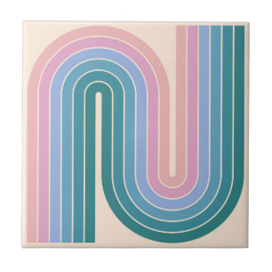 Carreau Style 1970s Arched Stripes Motif géométrique