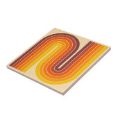 Carreau Style 1970s Arched Stripes Motif géométrique (Côté)