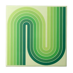 Carreau Style 1970s Arched Stripes Motif géométrique