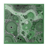 Carreau Style art autochtone vert 5 de 9 Carrelage en céra (Devant)