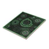 Carreau Style art autochtone vert 8 de 9 Carrelage en céra (Côté)