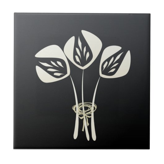 Carreau Style Art Déco Blanc Noir (Devant)
