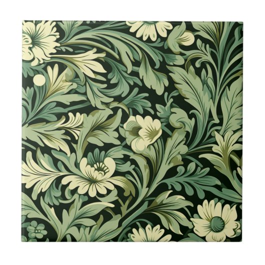 Carreau Style Art Nouveau motif floral (Devant)