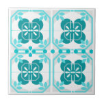 Carreau Style azulejos complexe turquoise<br><div class="desc">Inspirés par le carrelage portugais,  ces carreaux de céramique turquoise s'ajoutent à merveille à toute cuisine,  salle de bain ou salle à manger. Belle comme des éclaboussures de dos ou des pièces d'accent.</div>