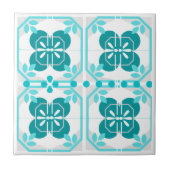 Carreau Style azulejos complexe turquoise (Devant)