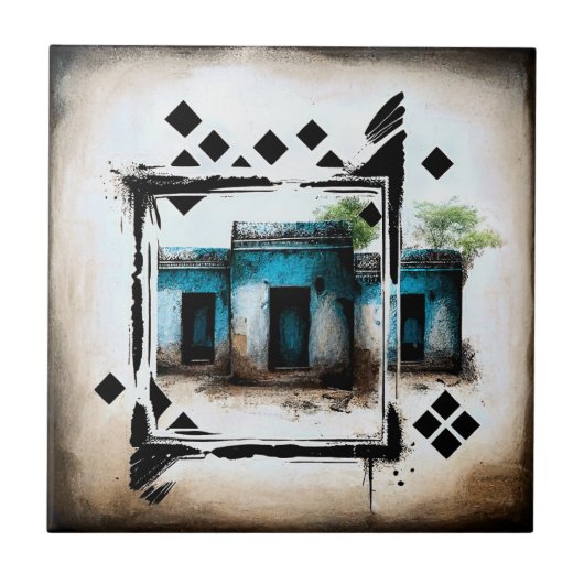 Carreau Style bauhaus de cabanes égyptiennes (Devant)