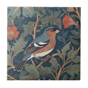Carreau Style Chaffinch William Morris Face droite à l'ois