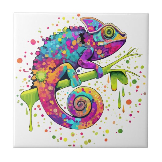 Carreau Style d'aquarelle des teintures Chameleon (Devant)