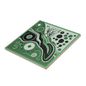 Carreau Style d'art autochtone vert 1 de 9 Carrelage en cé (Côté)