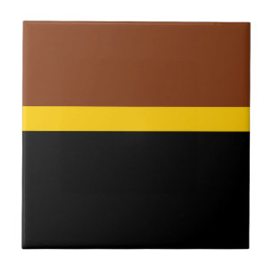 Carreau Style de bloc de couleur Brown jaune