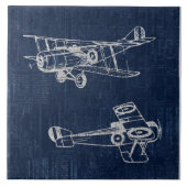 Carreau Style de texte et de script du journal de l'avion  (Devant)