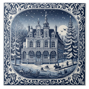 Carreau style delft hiver/Noël 2