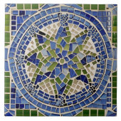 Carreau Style espagnol Simulé Mosaïque bleu et vert (Devant)