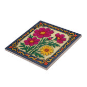 Carreau Style floral brodé de luxe folklorique (Côté)