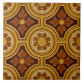 Carreau Style gothique victorien ancien Majolica Tile Repr (Devant)