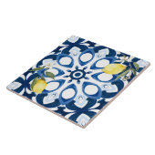 Carreau style italien, méditerranéen, majolica, citron, (Côté)