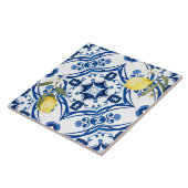 Carreau style italien, méditerranéen, majolica, citron, (Côté)